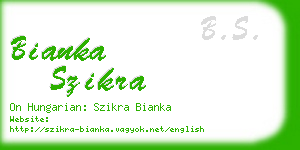 bianka szikra business card